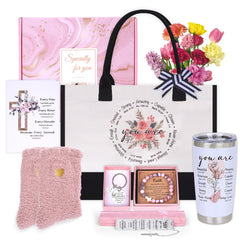 Christian Gifts for Women Faith Inspirational Religious Gifts for Women Catholic Spiritual Gifts Christmas Birthday Baptism Encouragement Gift Basket for Women Mom Wife Grandma Sister Best Friends