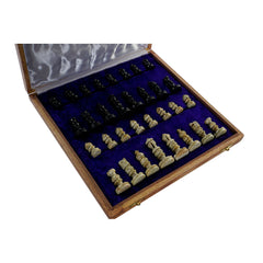 Wood & Stone Chess Set, 30 × 30.5 × 4.5 cm