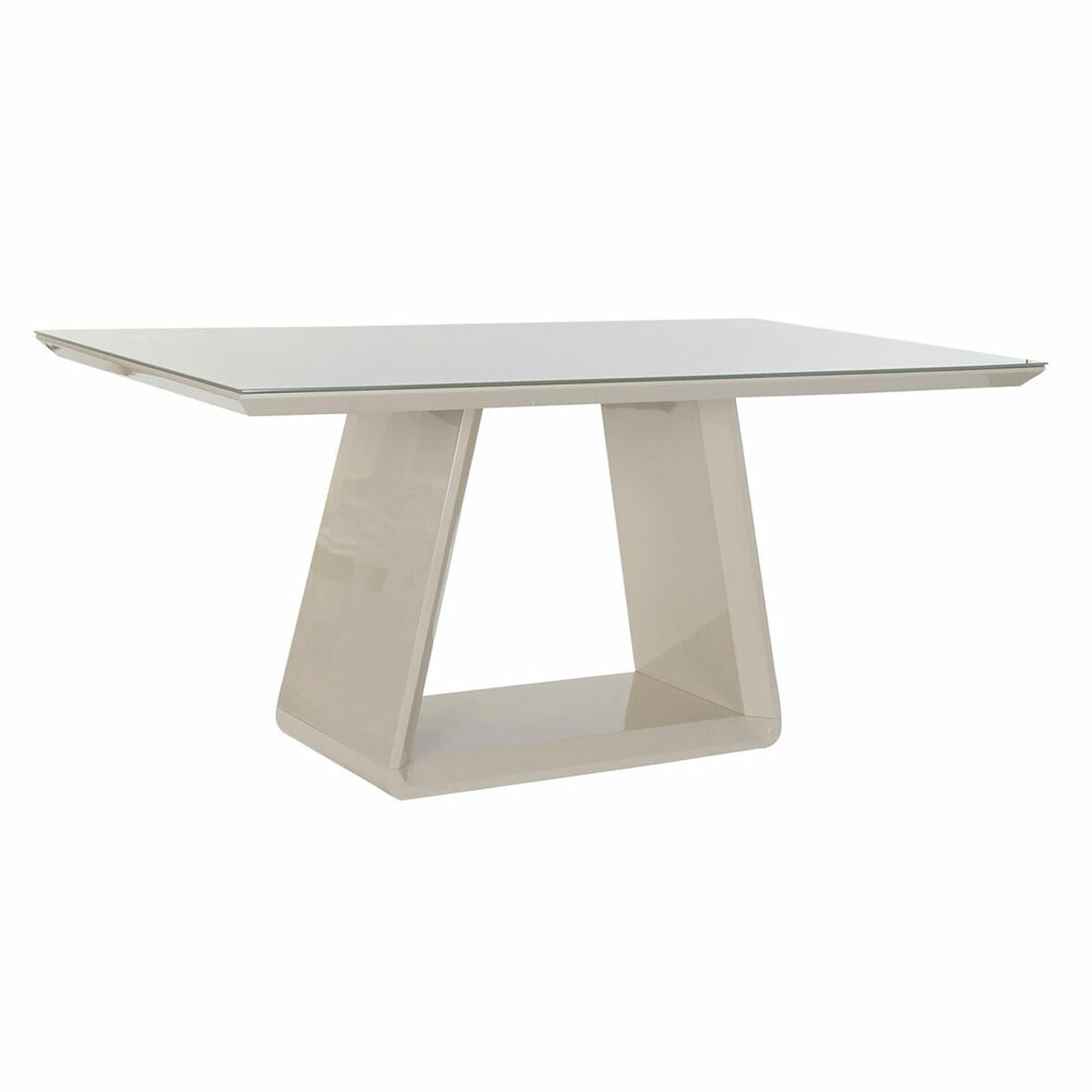 Grey MDF Dining Table, 160 × 90 × 75 cm