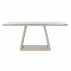 Grey MDF Dining Table, 160 × 90 × 75 cm
