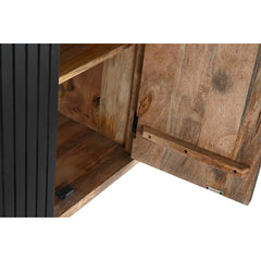 Mango Wood & Black Metal Sideboard