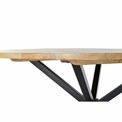 Black Metal Dining Table, 127 × 127 × 75 cm