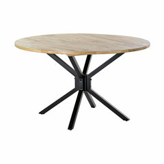 Black Metal Dining Table, 127 × 127 × 75 cm