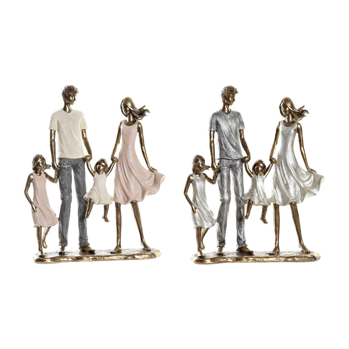 Copper Family Figures, Set of 2, 20.5 × 7.5 × 24.5 cm