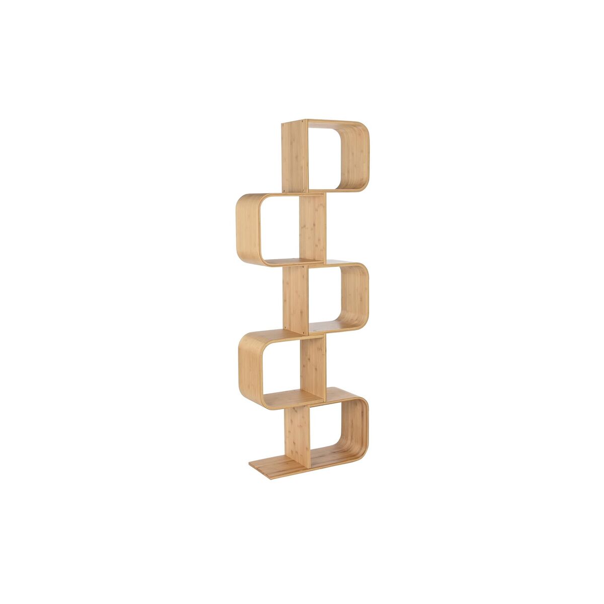 Natural Bamboo Shelving Unit, 60 × 26 × 166 cm