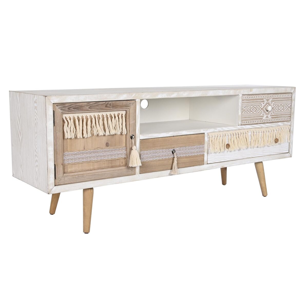 White Fir TV Unit, 150 × 40 × 60 cm