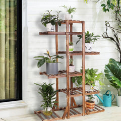 Wooden Plant Stand, 6 Tier