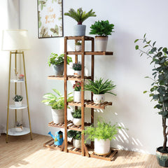 Wooden Plant Stand, 6 Tier