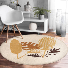 Abstract Round Rug, Boho Non-Slip