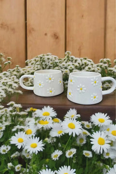 Handmade Yellow Daisy Mug Set