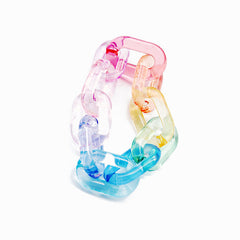 Rainbow Acrylic Chain Bracelet