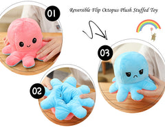 Reversible Mood Octopus Plush