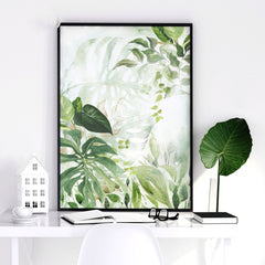 Tropical Greenery Wall Art, Set of 3