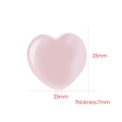 Heart-Shaped Natural Crystal, 1 or 2 Pieces