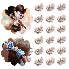 Flatback Rhinestone Flower Buttons, Set of 10