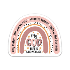 3PCs My God That is Who You are Sticker Waymaker Sticker Faith Scripture Waterproof Vinyl Stickers for Water Bottle Diary Bible Journal Religious Motivational Decals Gifts for Christian (3 Inches)