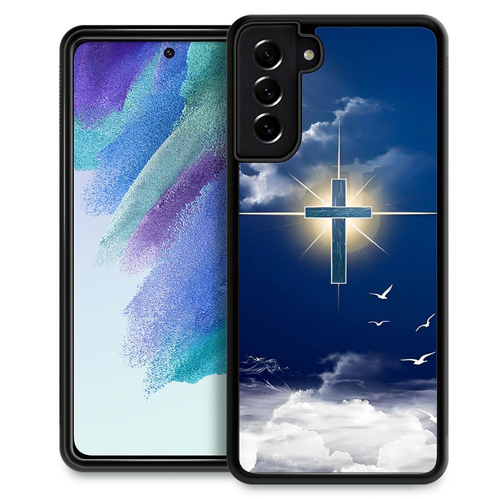 TAMEFOX Compatible with Samsung Galaxy S21 CaseJesus Christian Faith Pattern Case Slim Soft Shockproof TPU Women Girls Boys Protective Cover Case for Samsung Galaxy S21 6.2-inch