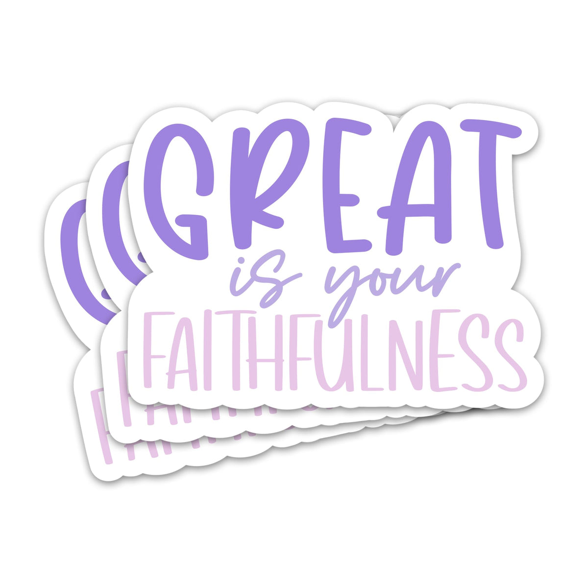 ZURRAM 3PCS Great is Your Faithfulness Christian Faith 3" Sticker Vinyl Waterproof Lamentations 3:23 Bible Verse Quotes Decal Jesus God Religious Sticker for Laptop Water Bottle Journal 3 Inches