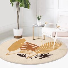 Abstract Round Rug, Boho Non-Slip
