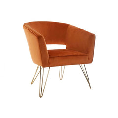 Golden Metal Armchair, 70 × 65 × 74 cm