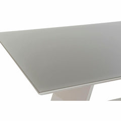 Grey MDF Dining Table, 160 × 90 × 75 cm