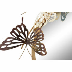 Golden Metal Butterfly Wall Mirror