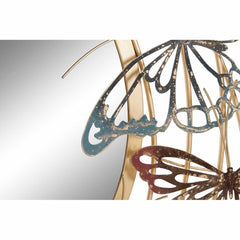 Golden Metal Butterfly Wall Mirror