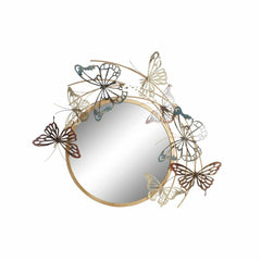 Golden Metal Butterfly Wall Mirror
