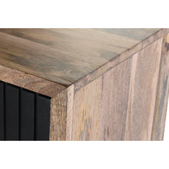 Mango Wood & Black Metal Sideboard