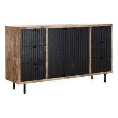 Mango Wood & Black Metal Sideboard