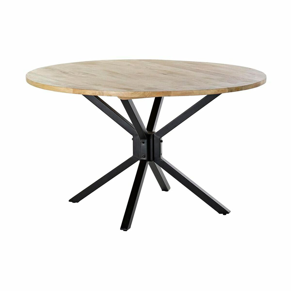 Black Metal Dining Table, 127 × 127 × 75 cm