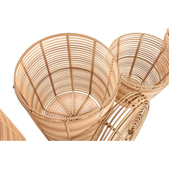 Boho Metal & Polypropylene Basket Set, 42 × 42 × 48 cm