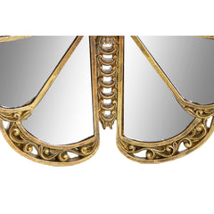 Golden Wall Decoration, Set of 2, 39.5 × 4 × 20 cm