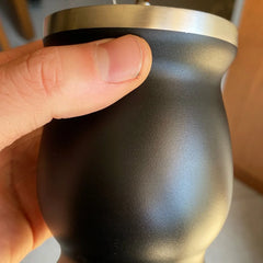 Argentine Yerba Mate Cup, Double-Wall Stainless Steel, 8 oz