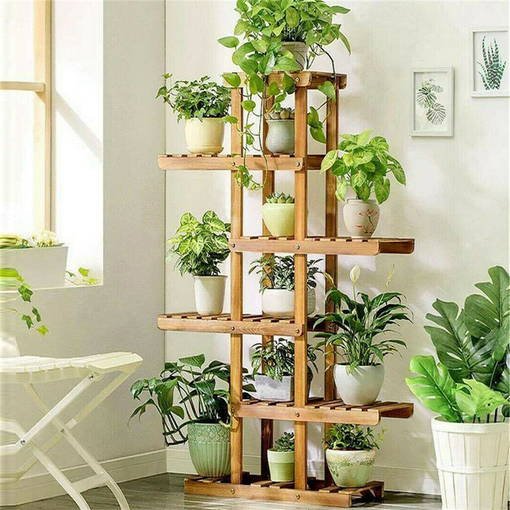 Wooden Plant Stand, 6 Tier