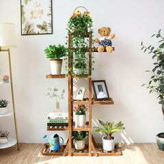 Wooden Plant Stand, 6 Tier