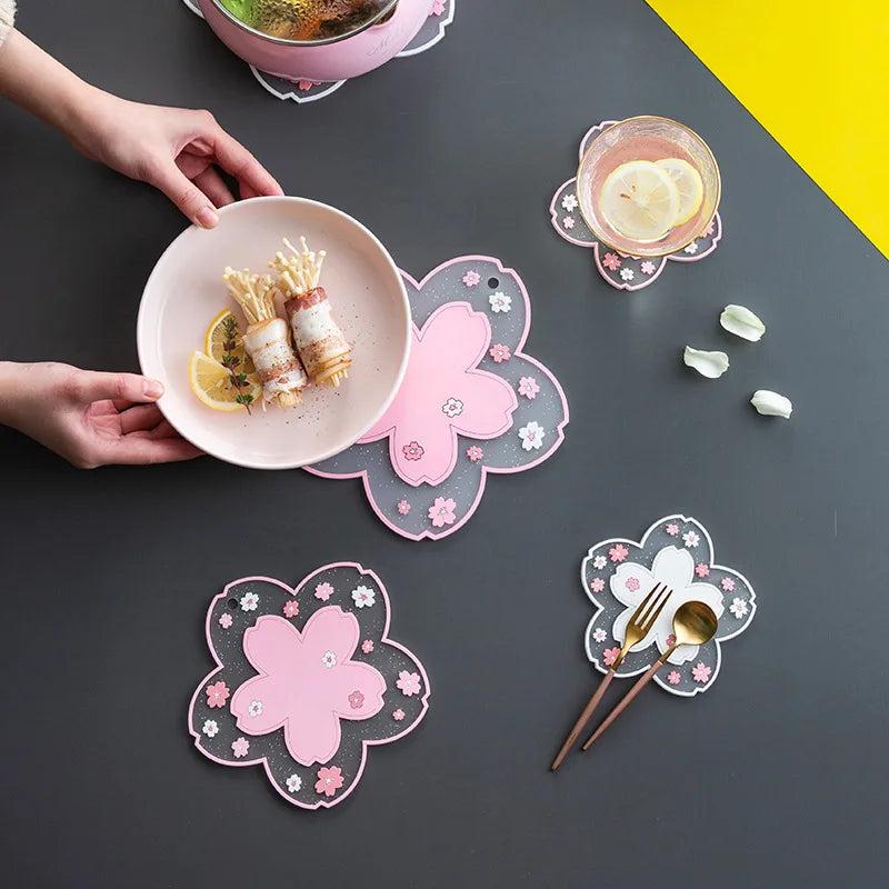 Cherry Blossom Table Mat, Anti-Slip