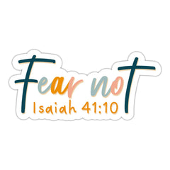 ZURRAM Fear Not Christian Faith Sticker Vinyl Waterproof Isaiah 41:10 Bible Verse Quotes Sticker Jesus God Scripture Sticker Decal for Laptop Water Bottle Journal