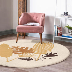 Abstract Round Rug, Boho Non-Slip