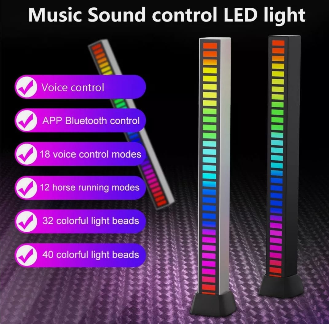 Sound Reactive Music Light Bars, Set of 2