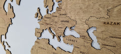 Wooden World Map Wall Art, Rustic