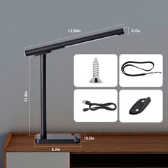 LED Desk Lamp - 360° Adjustable with USB Charging & Touch Control
