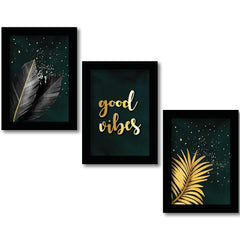 Black Leaf Nature Painting