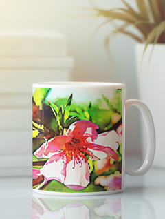 Lakeside Flowers Art Mug