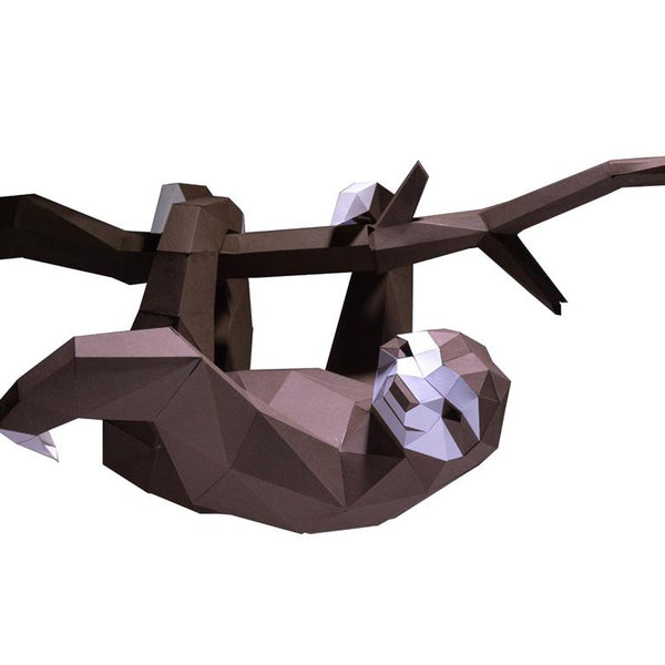 Hanging Sloth Papercraft Kit