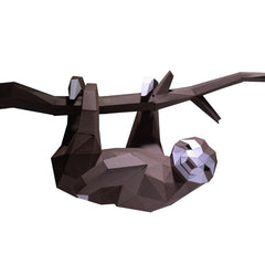 Hanging Sloth Papercraft Kit