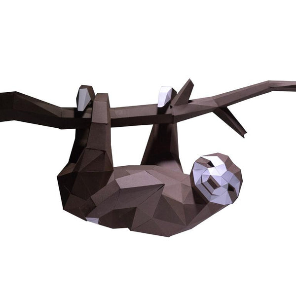 Hanging Sloth Papercraft Kit