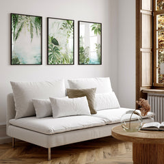 Tropical Greenery Wall Art, Set of 3