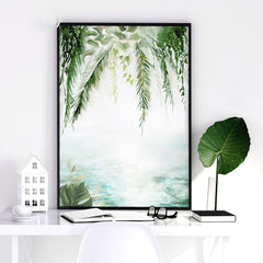 Tropical Greenery Wall Art, Set of 3