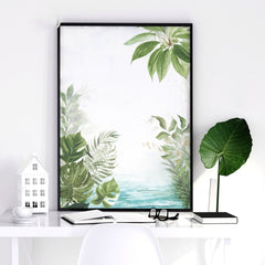 Tropical Greenery Wall Art, Set of 3